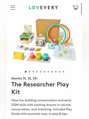 Lovevery The Researcher Play Kit months 31, 32, 33